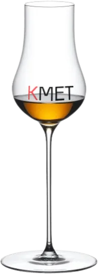 Kozarec z logotipom destilarne Kmet